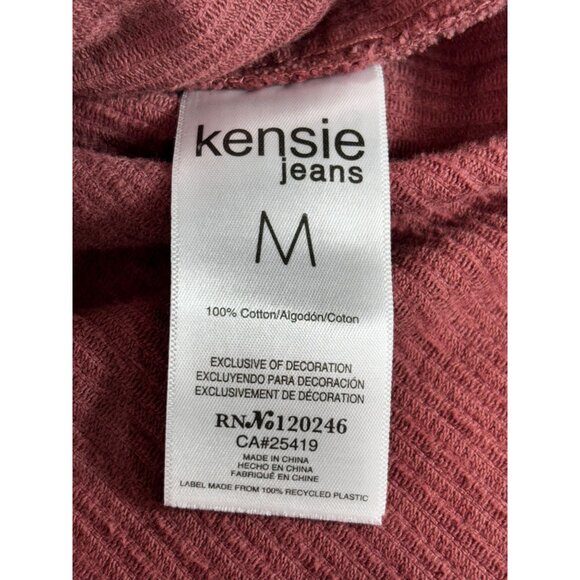 Kensie Jeans Corduroy Button-Up Shirt - M - Red - Kensie Jeans Label - Picture 5 of 10